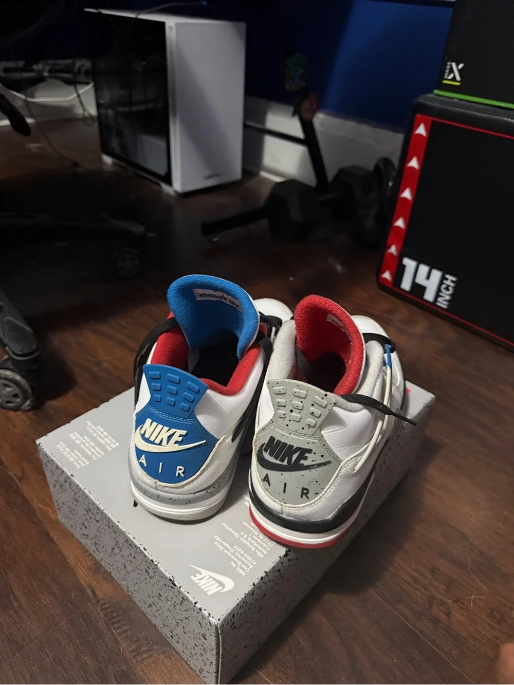 Air Jordan Retro 4 White Multicolor Sneakers